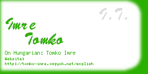 imre tomko business card